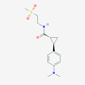 molecular formula C15H22N2O3S B7409502 (1R,2R)-2-[4-(dimethylamino)phenyl]-N-(2-methylsulfonylethyl)cyclopropane-1-carboxamide 