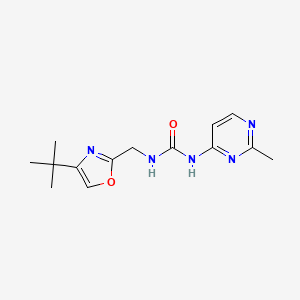 1-[(4-Tert-butyl-1,3-oxazol-2-yl)methyl]-3-(2-methylpyrimidin-4-yl)urea