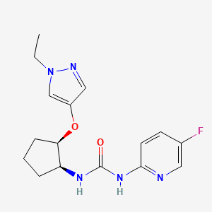 1-[(1S,2R)-2-(1-ethylpyrazol-4-yl)oxycyclopentyl]-3-(5-fluoropyridin-2-yl)urea