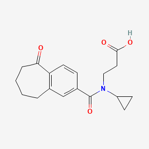 3-[Cyclopropyl-(5-oxo-6,7,8,9-tetrahydrobenzo[7]annulene-2-carbonyl)amino]propanoic acid