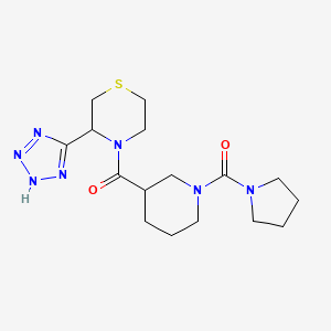 [1-(pyrrolidine-1-carbonyl)piperidin-3-yl]-[3-(2H-tetrazol-5-yl)thiomorpholin-4-yl]methanone