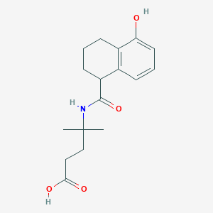 4-[(5-Hydroxy-1,2,3,4-tetrahydronaphthalene-1-carbonyl)amino]-4-methylpentanoic acid