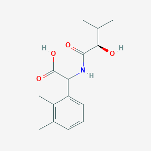 molecular formula C15H21NO4 B7409561 2-(2,3-dimethylphenyl)-2-[[(2R)-2-hydroxy-3-methylbutanoyl]amino]acetic acid 