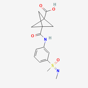 molecular formula C15H18N2O4S B7409573 3-[[3-(N,S-dimethylsulfonimidoyl)phenyl]carbamoyl]bicyclo[1.1.1]pentane-1-carboxylic acid 