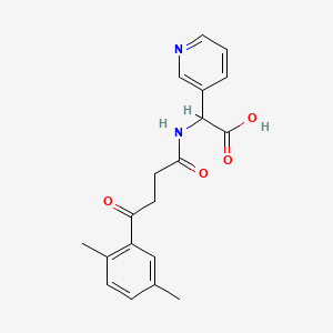 molecular formula C19H20N2O4 B7409606 2-[[4-(2,5-Dimethylphenyl)-4-oxobutanoyl]amino]-2-pyridin-3-ylacetic acid 