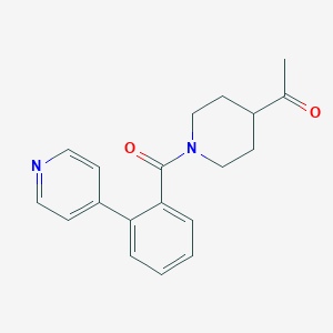 molecular formula C19H20N2O2 B7409620 1-[1-(2-Pyridin-4-ylbenzoyl)piperidin-4-yl]ethanone 