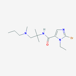 molecular formula C14H25BrN4O B7409624 2-bromo-3-ethyl-N-[2-methyl-1-[methyl(propyl)amino]propan-2-yl]imidazole-4-carboxamide 