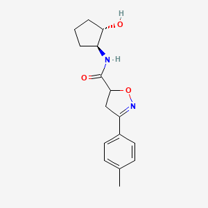 N-[(1S,2S)-2-hydroxycyclopentyl]-3-(4-methylphenyl)-4,5-dihydro-1,2-oxazole-5-carboxamide