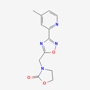 3-[[3-(4-Methylpyridin-2-yl)-1,2,4-oxadiazol-5-yl]methyl]-1,3-oxazolidin-2-one