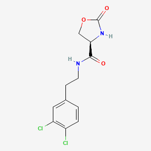 (4R)-N-[2-(3,4-dichlorophenyl)ethyl]-2-oxo-1,3-oxazolidine-4-carboxamide