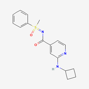 molecular formula C17H19N3O2S B7409722 2-(cyclobutylamino)-N-(methyl-oxo-phenyl-lambda6-sulfanylidene)pyridine-4-carboxamide 