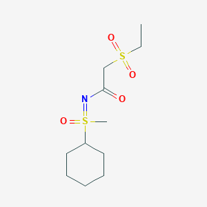 N-(cyclohexyl-methyl-oxo-lambda6-sulfanylidene)-2-ethylsulfonylacetamide