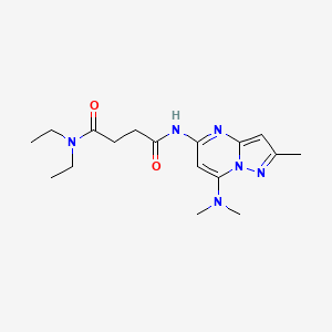 N-[7-(dimethylamino)-2-methylpyrazolo[1,5-a]pyrimidin-5-yl]-N',N'-diethylbutanediamide