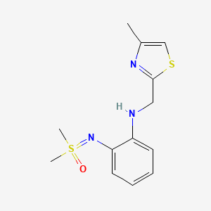 2-[[dimethyl(oxo)-lambda6-sulfanylidene]amino]-N-[(4-methyl-1,3-thiazol-2-yl)methyl]aniline