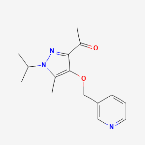 1-[5-Methyl-1-propan-2-yl-4-(pyridin-3-ylmethoxy)pyrazol-3-yl]ethanone