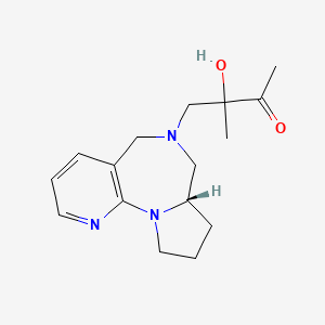 molecular formula C16H23N3O2 B7409817 3-hydroxy-3-methyl-4-[(6S)-2,8,14-triazatricyclo[8.4.0.02,6]tetradeca-1(10),11,13-trien-8-yl]butan-2-one 