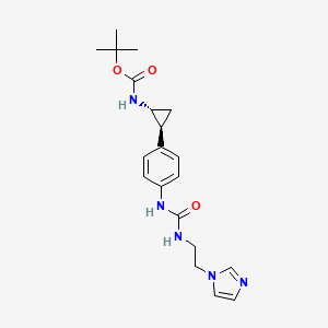 tert-butyl N-[(1R,2S)-2-[4-(2-imidazol-1-ylethylcarbamoylamino)phenyl]cyclopropyl]carbamate