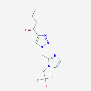 1-[1-[[1-(2,2,2-Trifluoroethyl)imidazol-2-yl]methyl]triazol-4-yl]butan-1-one