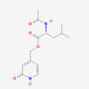 molecular formula C14H20N2O4 B7409864 (2-oxo-1H-pyridin-4-yl)methyl (2R)-2-acetamido-4-methylpentanoate 