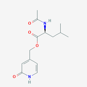 molecular formula C14H20N2O4 B7409868 (2-oxo-1H-pyridin-4-yl)methyl (2S)-2-acetamido-4-methylpentanoate 