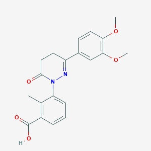 3-[3-(3,4-Dimethoxyphenyl)-6-oxo-4,5-dihydropyridazin-1-yl]-2-methylbenzoic acid