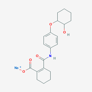 Sodium;2-[[4-(2-hydroxycyclohexyl)oxyphenyl]carbamoyl]cyclohexene-1-carboxylate