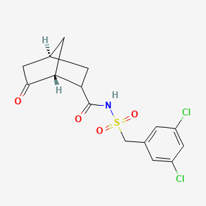 (1R,4S)-N-[(3,5-dichlorophenyl)methylsulfonyl]-6-oxobicyclo[2.2.1]heptane-2-carboxamide