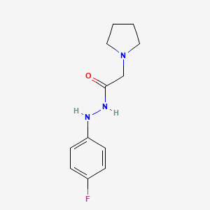 N'-(4-fluorophenyl)-2-pyrrolidin-1-ylacetohydrazide