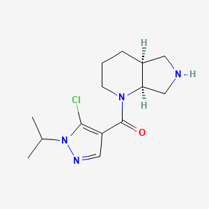 [(4aS,7aS)-2,3,4,4a,5,6,7,7a-octahydropyrrolo[3,4-b]pyridin-1-yl]-(5-chloro-1-propan-2-ylpyrazol-4-yl)methanone