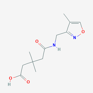 3,3-Dimethyl-5-[(4-methyl-1,2-oxazol-3-yl)methylamino]-5-oxopentanoic acid