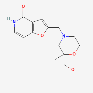 2-[[2-(methoxymethyl)-2-methylmorpholin-4-yl]methyl]-5H-furo[3,2-c]pyridin-4-one