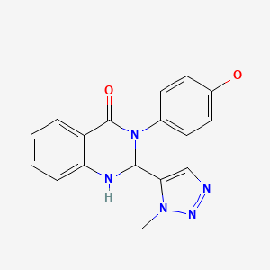 molecular formula C18H17N5O2 B7409971 3-(4-Methoxyphenyl)-2-(3-methyltriazol-4-yl)-1,2-dihydroquinazolin-4-one 