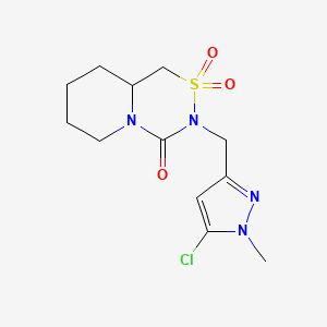 3-[(5-Chloro-1-methylpyrazol-3-yl)methyl]-2,2-dioxo-1,6,7,8,9,9a-hexahydropyrido[1,2-d][1,2,4]thiadiazin-4-one