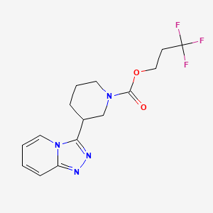 molecular formula C15H17F3N4O2 B7409979 3,3,3-Trifluoropropyl 3-([1,2,4]triazolo[4,3-a]pyridin-3-yl)piperidine-1-carboxylate 