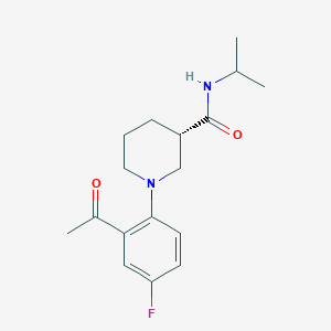 (3S)-1-(2-acetyl-4-fluorophenyl)-N-propan-2-ylpiperidine-3-carboxamide