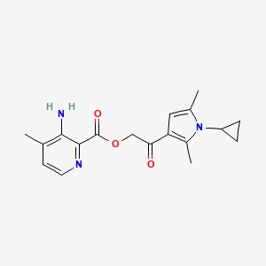 [2-(1-Cyclopropyl-2,5-dimethylpyrrol-3-yl)-2-oxoethyl] 3-amino-4-methylpyridine-2-carboxylate