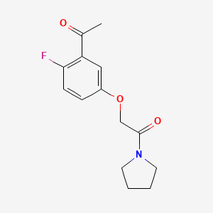 2-(3-Acetyl-4-fluorophenoxy)-1-pyrrolidin-1-ylethanone