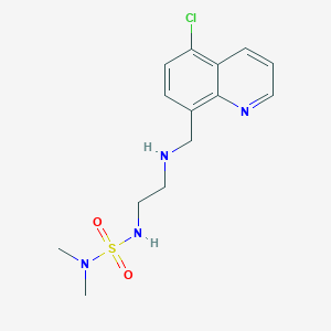 molecular formula C14H19ClN4O2S B7410054 5-Chloro-8-[[2-(dimethylsulfamoylamino)ethylamino]methyl]quinoline 