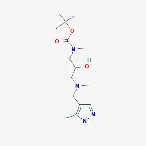 tert-butyl N-[3-[(1,5-dimethylpyrazol-4-yl)methyl-methylamino]-2-hydroxypropyl]-N-methylcarbamate