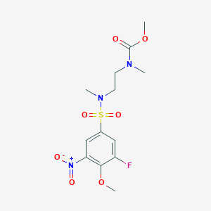 methyl N-[2-[(3-fluoro-4-methoxy-5-nitrophenyl)sulfonyl-methylamino]ethyl]-N-methylcarbamate