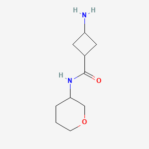 molecular formula C10H18N2O2 B7410097 3-amino-N-(oxan-3-yl)cyclobutane-1-carboxamide 