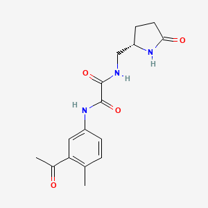 N'-(3-acetyl-4-methylphenyl)-N-[[(2S)-5-oxopyrrolidin-2-yl]methyl]oxamide