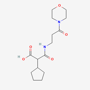 2-Cyclopentyl-3-[(3-morpholin-4-yl-3-oxopropyl)amino]-3-oxopropanoic acid