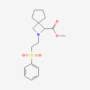 Methyl 2-[2-(benzenesulfonyl)ethyl]-2-azaspiro[3.4]octane-3-carboxylate