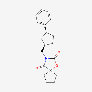 3-[[(1R,3R)-3-phenylcyclopentyl]methyl]-1-oxa-3-azaspiro[4.4]nonane-2,4-dione