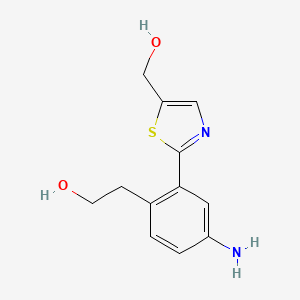 2-[4-Amino-2-[5-(hydroxymethyl)-1,3-thiazol-2-yl]phenyl]ethanol