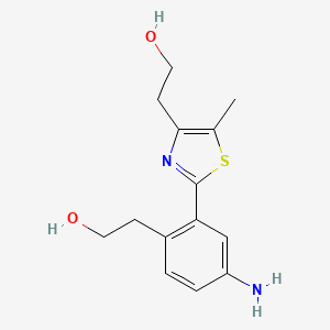 2-[4-Amino-2-[4-(2-hydroxyethyl)-5-methyl-1,3-thiazol-2-yl]phenyl]ethanol