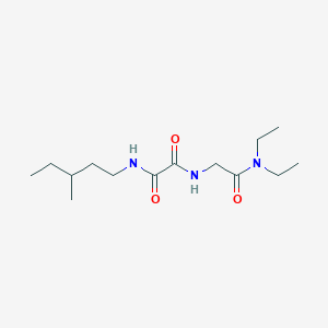 molecular formula C14H27N3O3 B7410170 N'-[2-(diethylamino)-2-oxoethyl]-N-(3-methylpentyl)oxamide 