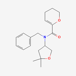 N-benzyl-N-(5,5-dimethyloxolan-3-yl)-3,4-dihydro-2H-pyran-6-carboxamide