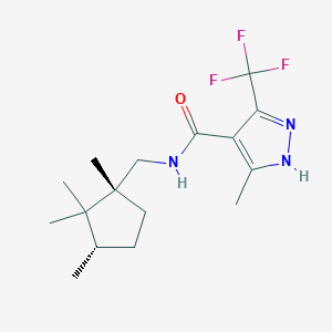 5-methyl-N-[[(1R,3S)-1,2,2,3-tetramethylcyclopentyl]methyl]-3-(trifluoromethyl)-1H-pyrazole-4-carboxamide